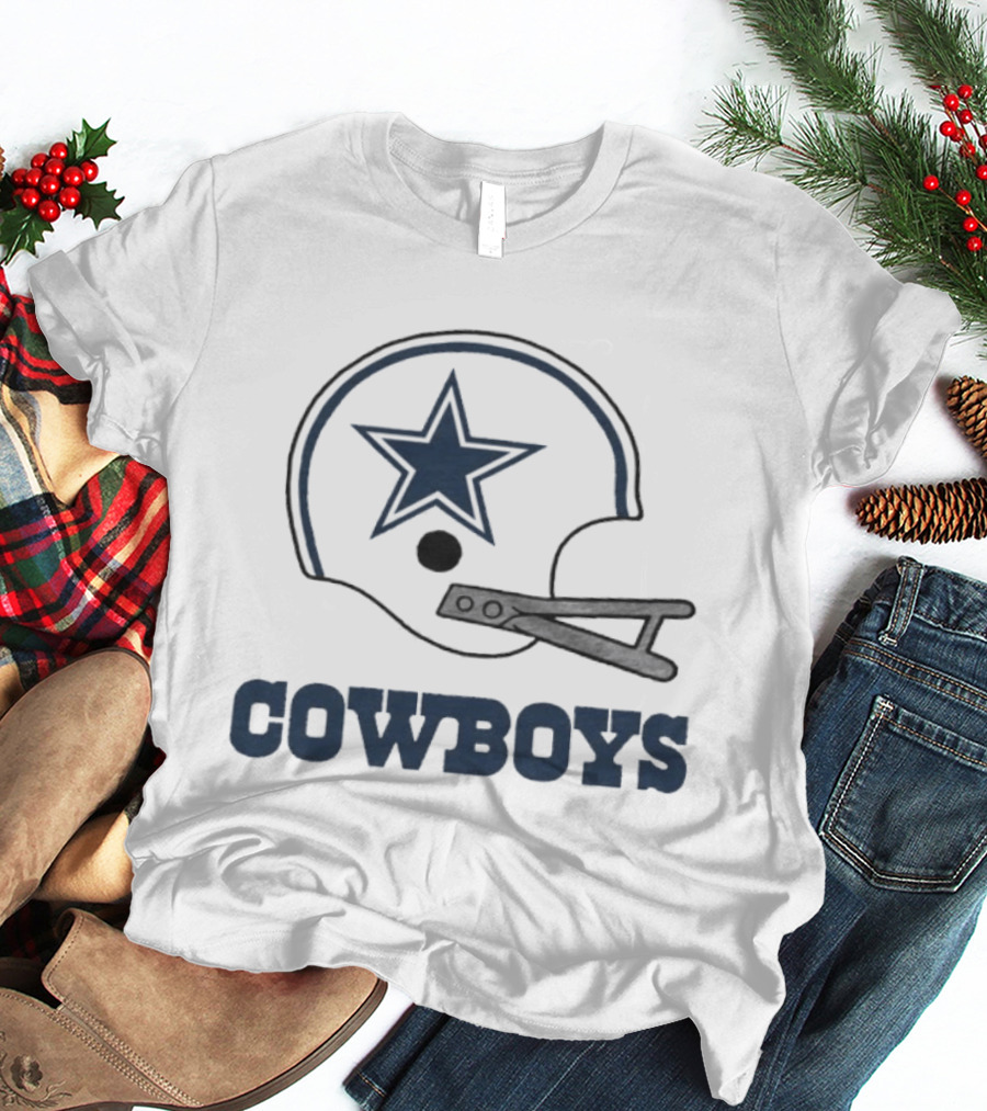 Dallas Cowboys Star Emblem Helmet Cowboys T-Shirt