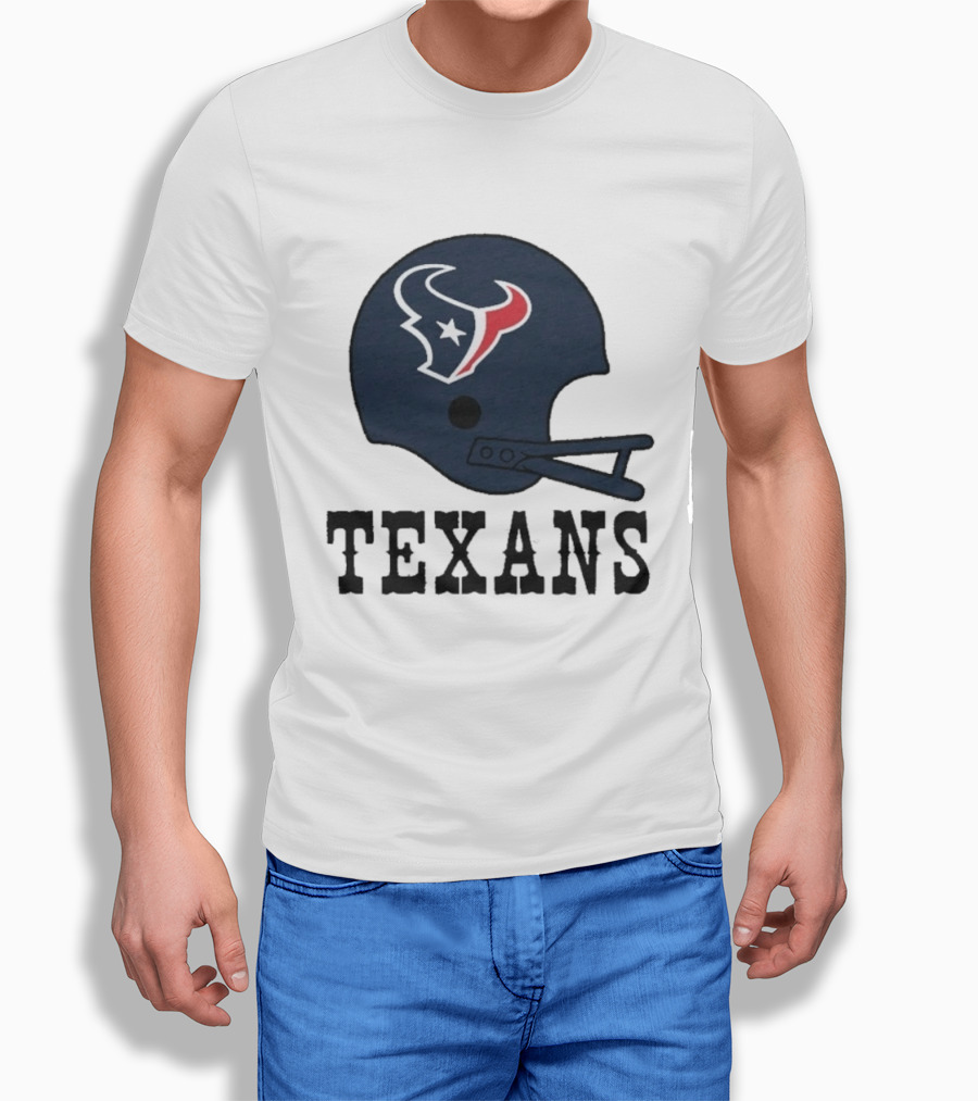 Houston Texans Big Helmet Texans Football Team T-Shirt