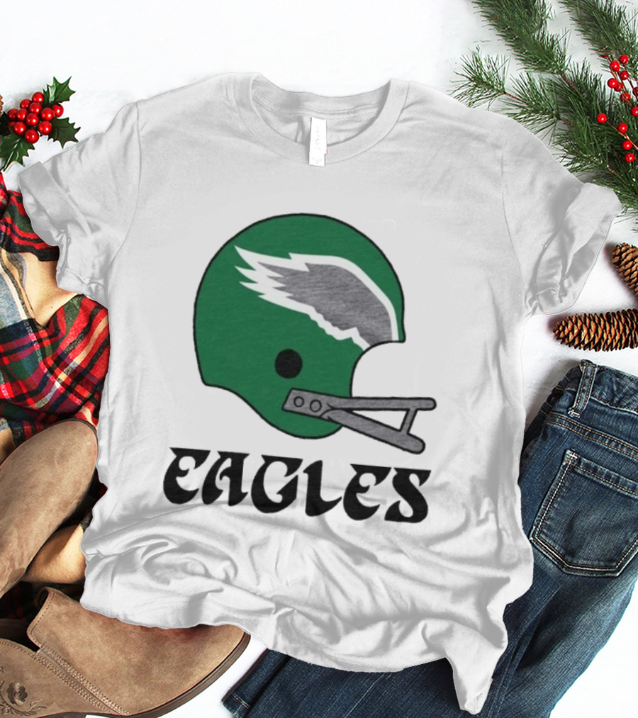 Philadelphia Eagles Helmet Green Wing T-Shirt