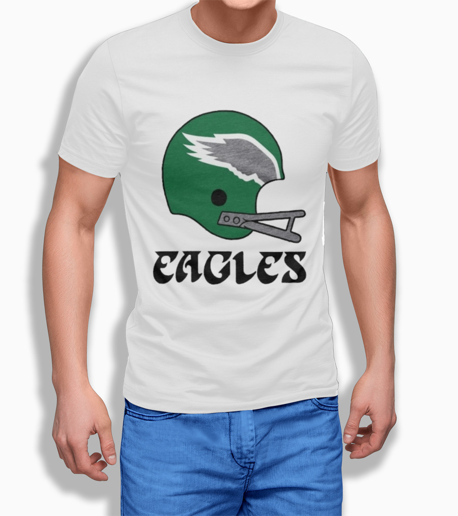 Philadelphia Eagles Helmet Green Wing T-Shirt
