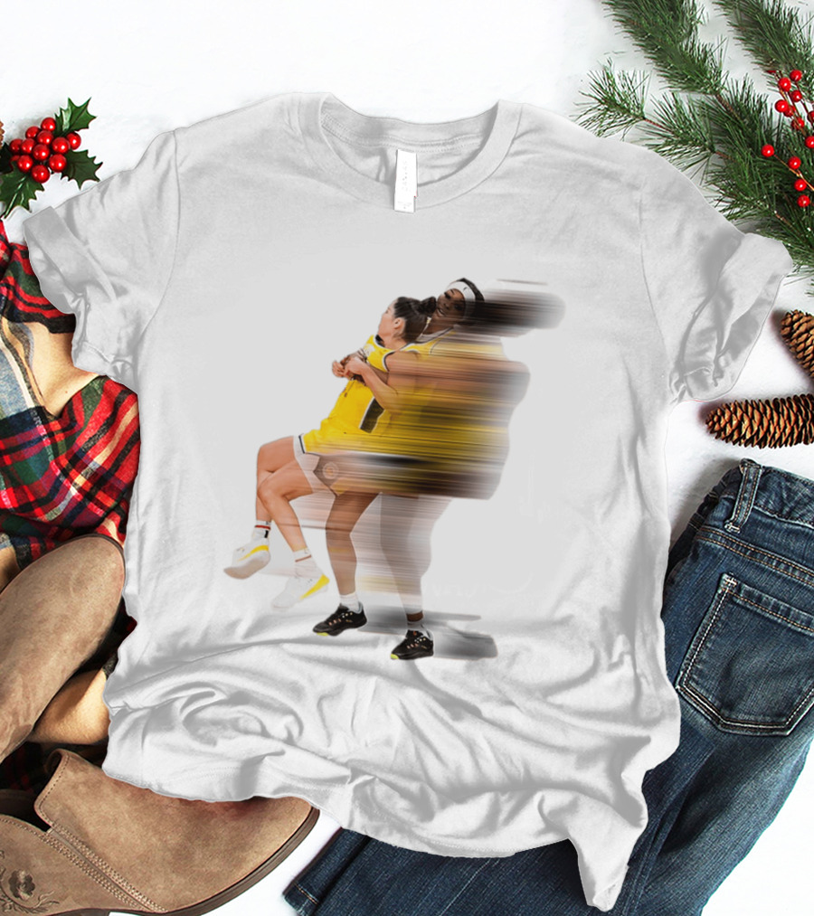 Rickea Jackson Lifts Kelsey Plum Dynamic Basketball Moment T-Shirt