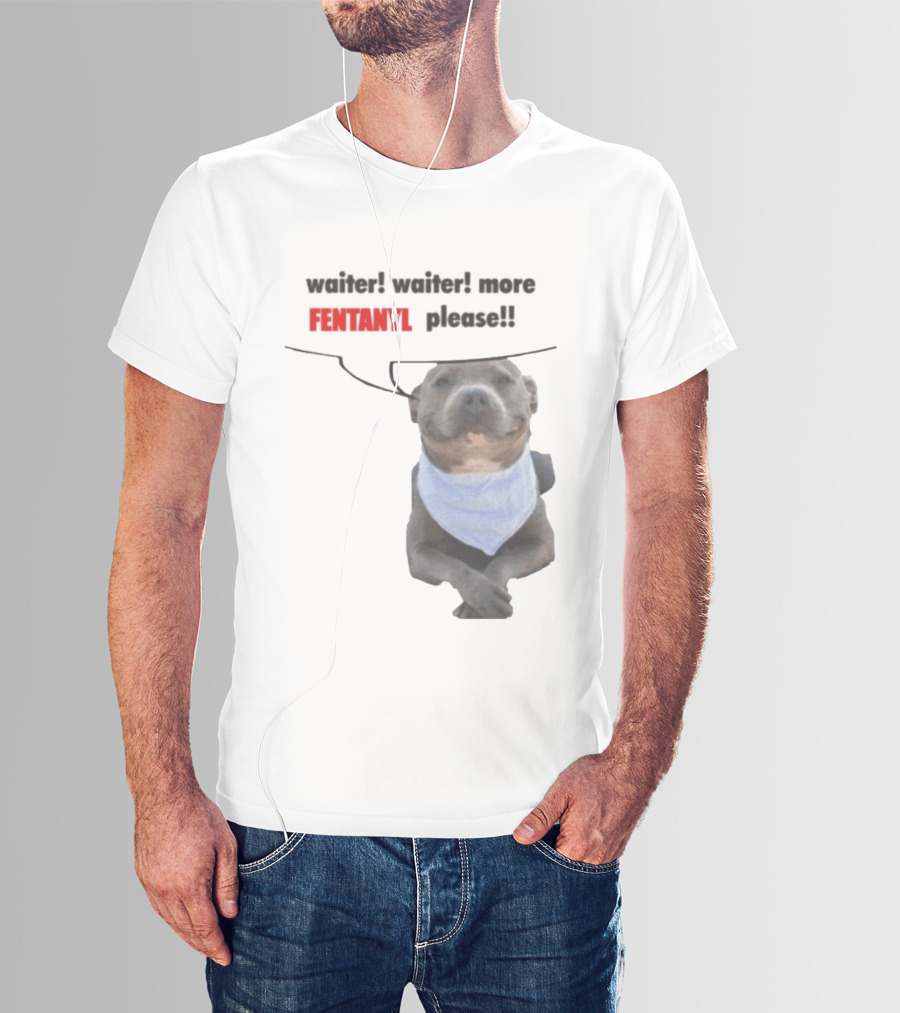 Waiter Waiter More Fentanyl Meme Dog Funny Please T-Shirt