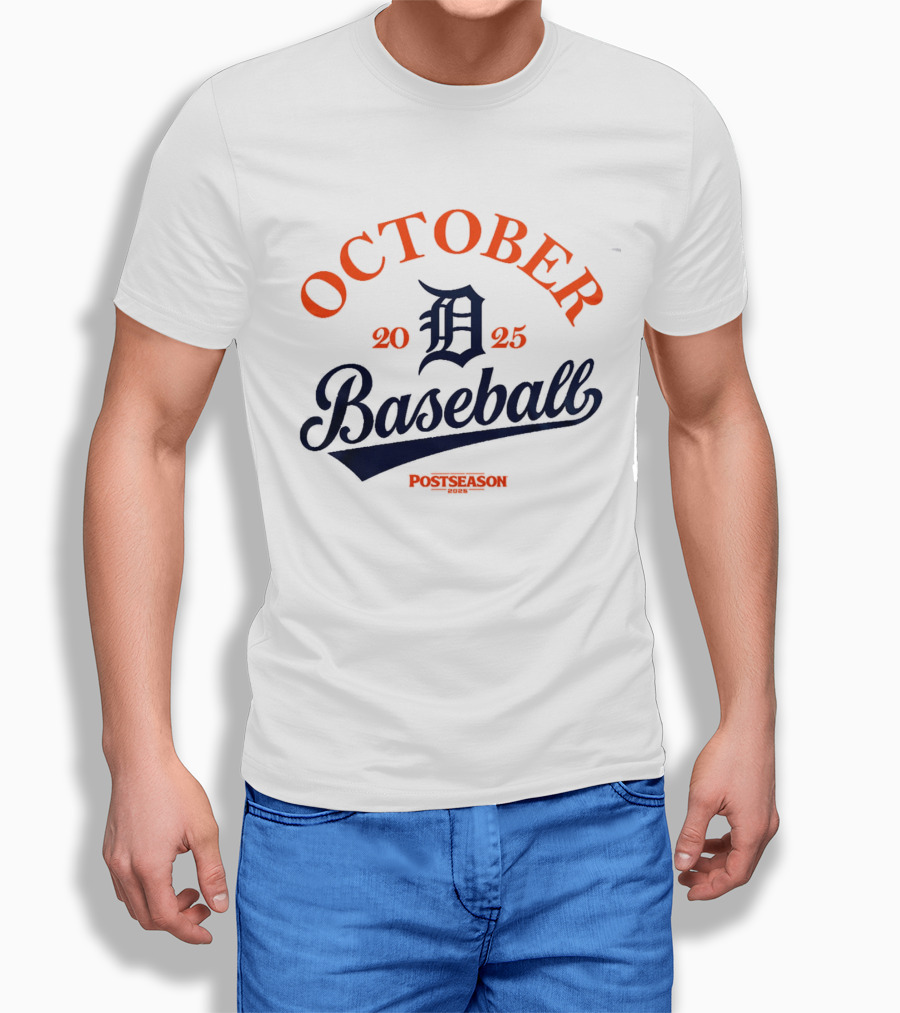 Detroit Tigers October Baseball Postseason 2025 T-Shirt