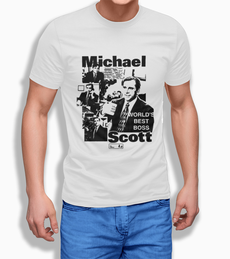 Michael Scott World's Best Boss The Office Iconic TV Comedy T-Shirt