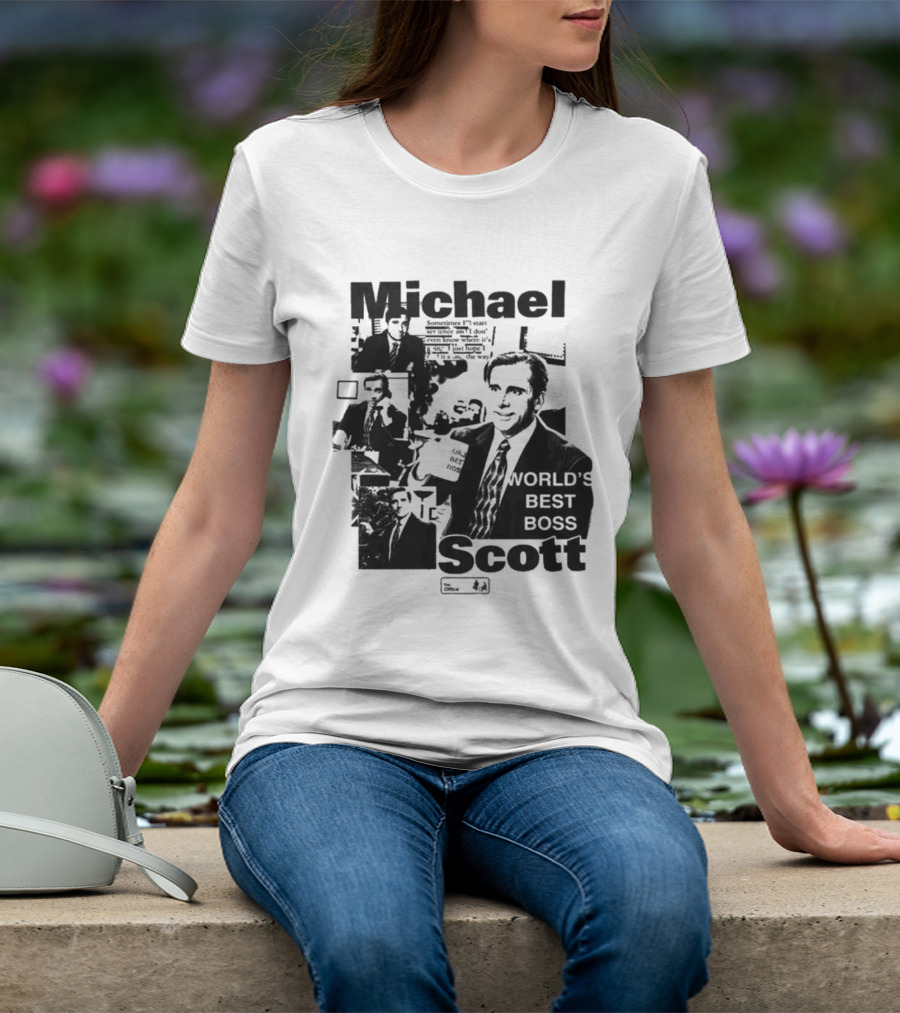 Michael Scott World's Best Boss The Office Iconic TV Comedy T-Shirt