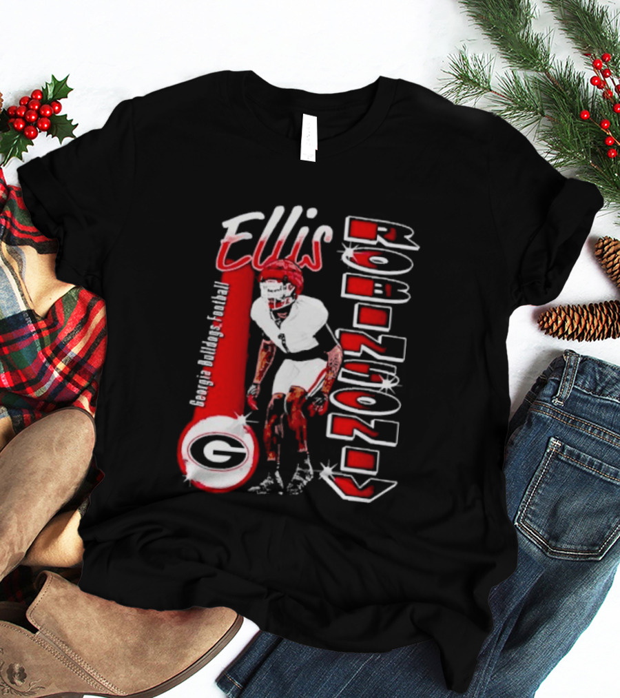 Ellis Robinson IV Georgia Bulldogs Football Illustrated T-Shirt