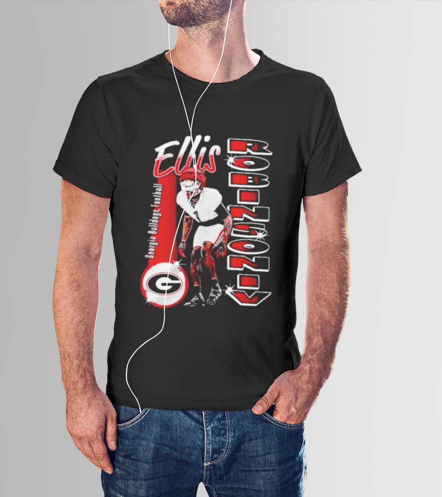 Ellis Robinson IV Georgia Bulldogs Football Illustrated T-Shirt