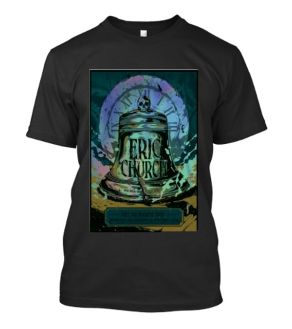 Eric Church Free The Machine Tour Philadelphia 2025 Independence Bell T-Shirt