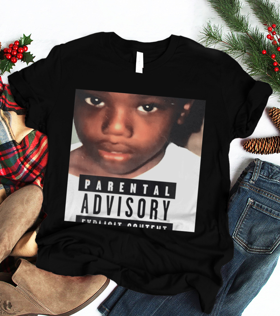Parental Advisory Explicit Content Young Boy Image T-Shirt