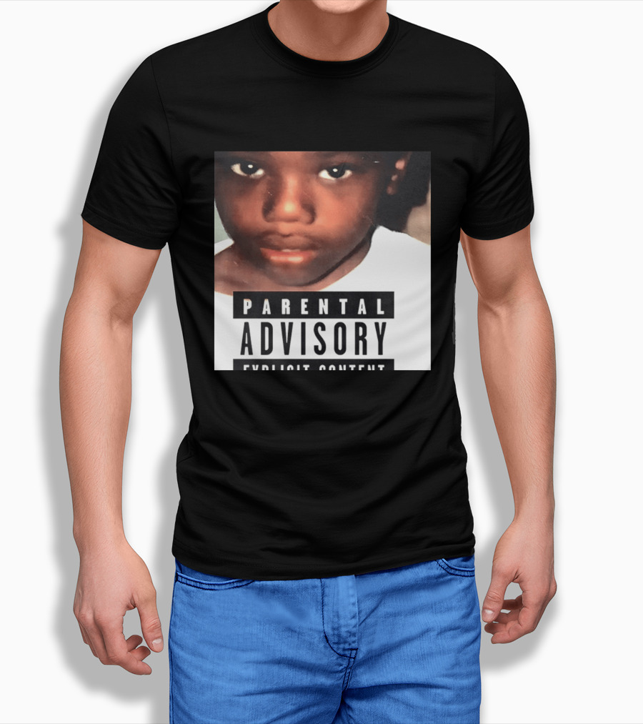 Parental Advisory Explicit Content Young Boy Image T-Shirt