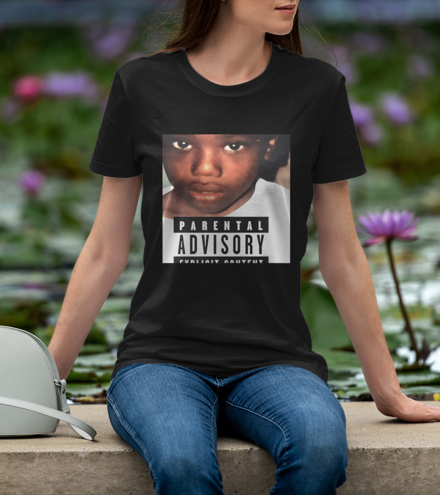 Parental Advisory Explicit Content Young Boy Image T-Shirt