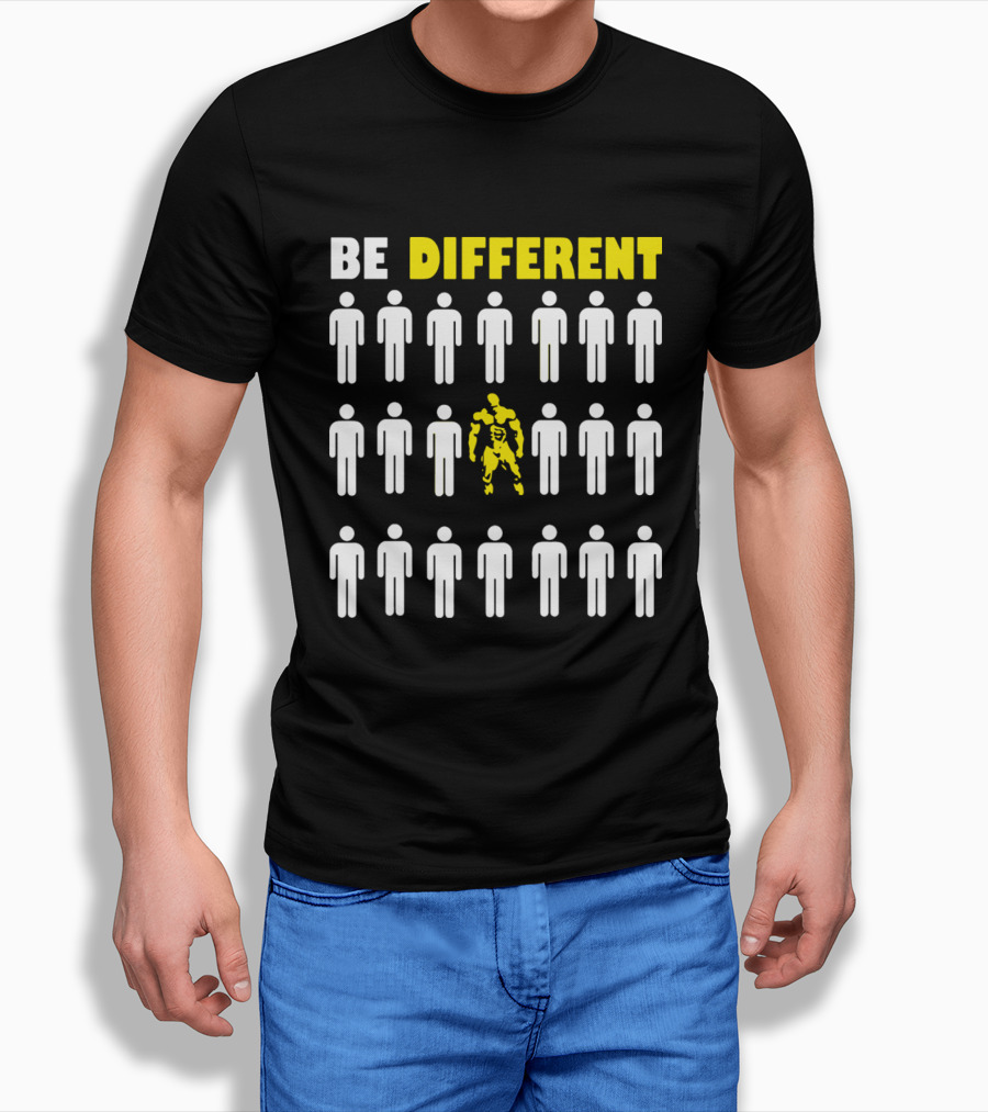 BE DIFFERENT GYM Bodybuilder Motivation Stand Out T-Shirt