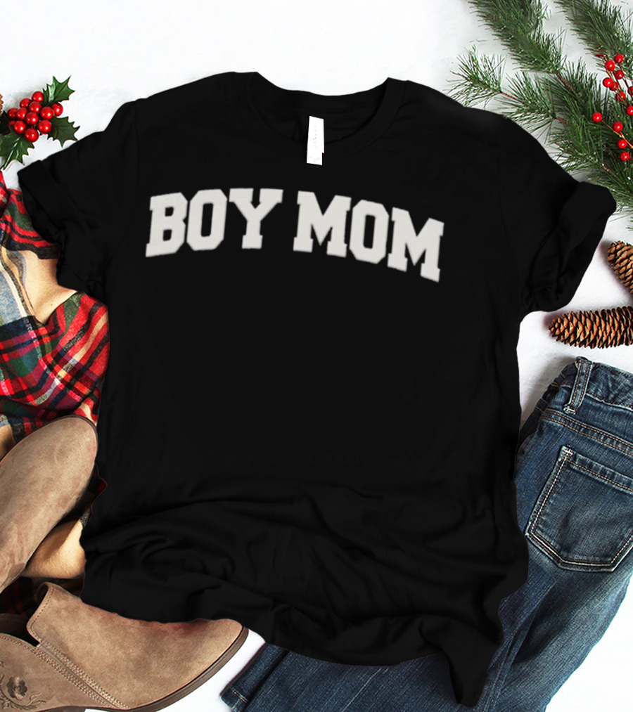 Boy Mom Puff Bold Text Arch T-Shirt