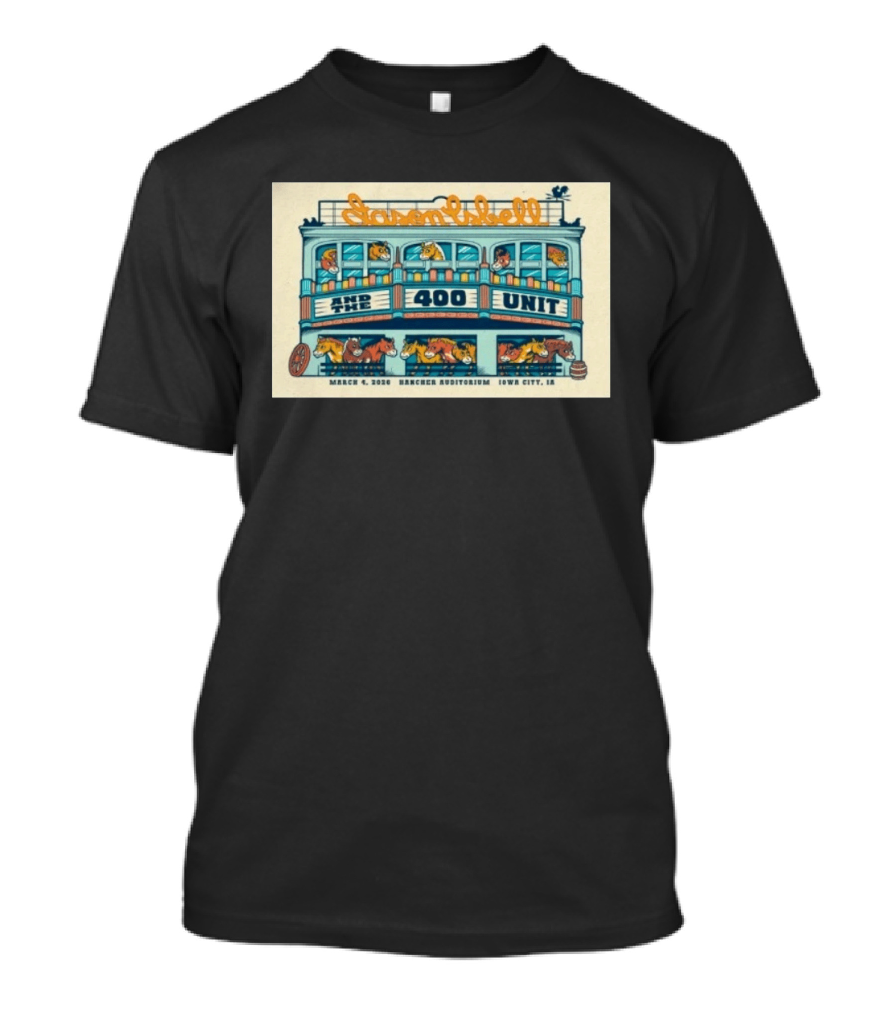 Jason Isbell And The 400 Unit Hancher Auditorium Iowa City March 4 2026 Horse Carousel T-Shirt