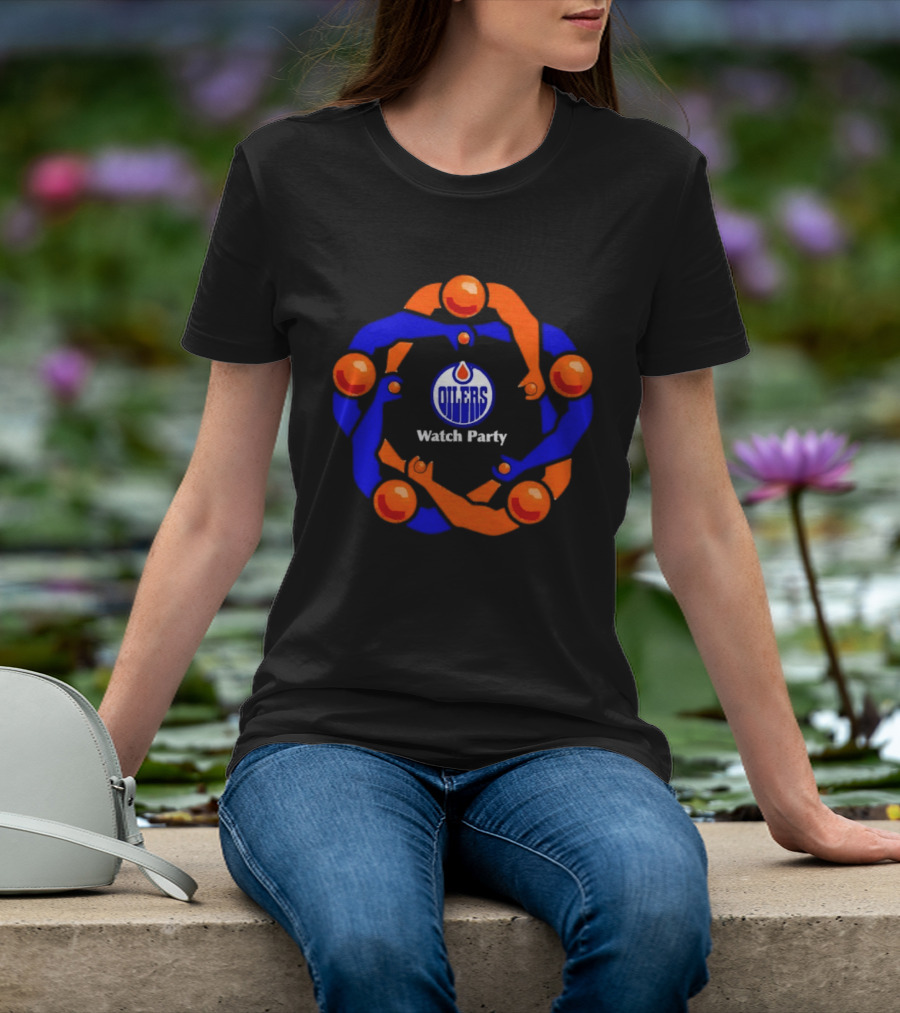Edmonton Oilers Party Jerk Circle Arena Fans T-Shirt