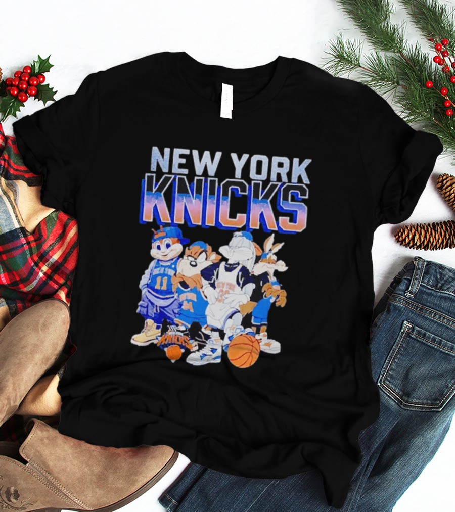 New York Knicks Looney Tunes Basketball Collaboration T-Shirt