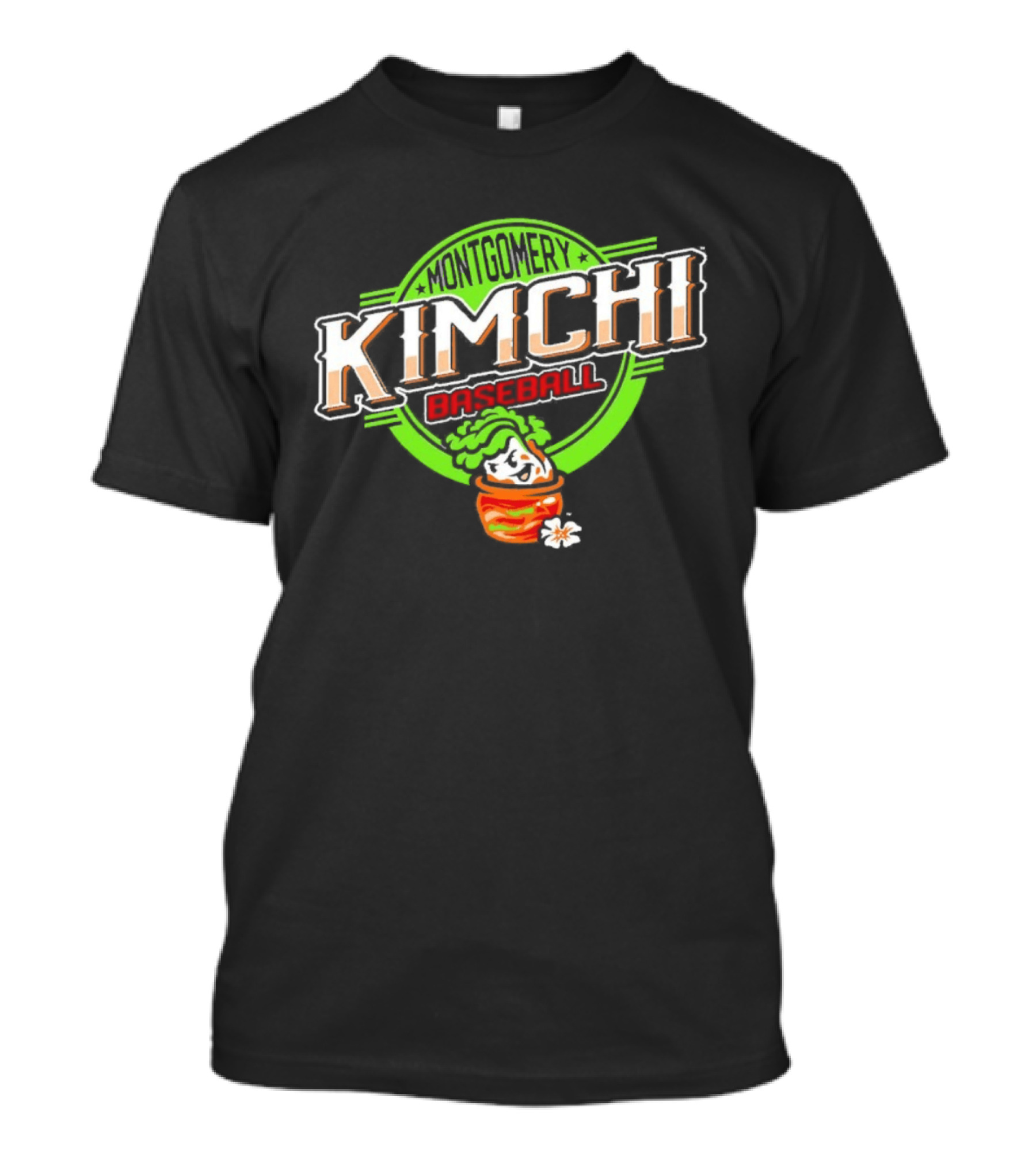 Montgomery Kimchi Baseball Korean Pickle Bowl Green Circle T-Shirt