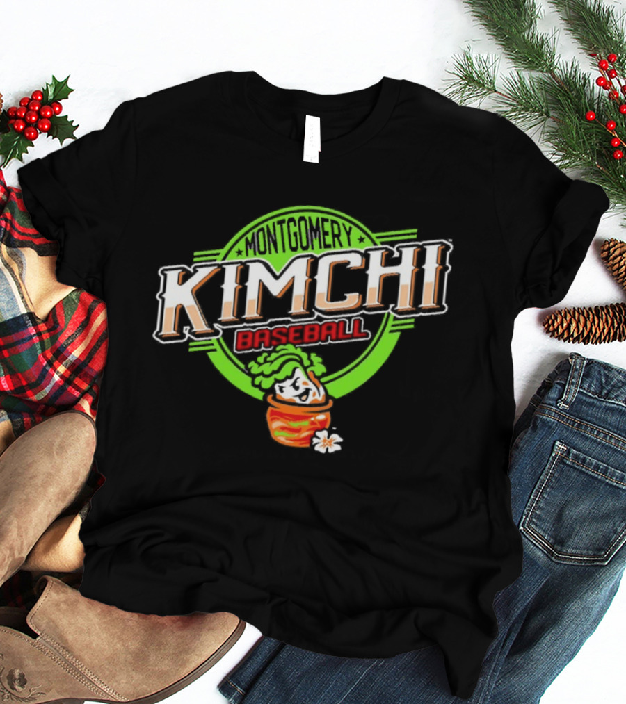 Montgomery Kimchi Baseball Korean Pickle Bowl Green Circle T-Shirt