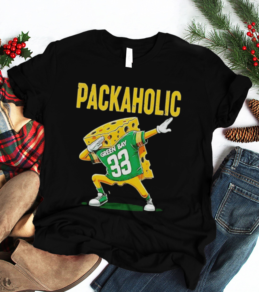 Packaholic Green Bay 33 Cheesehead Dab T-Shirt
