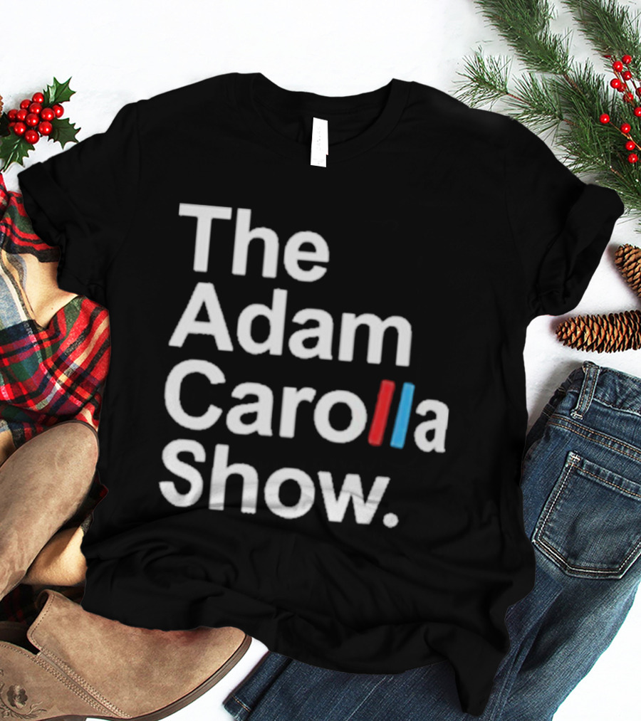 The Adam Carolla Show Podcast ACS Text Red Blue T-Shirt