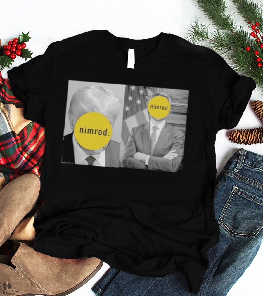 Trump JD Vance Nimrod Yellow Circle Comedy T-Shirt