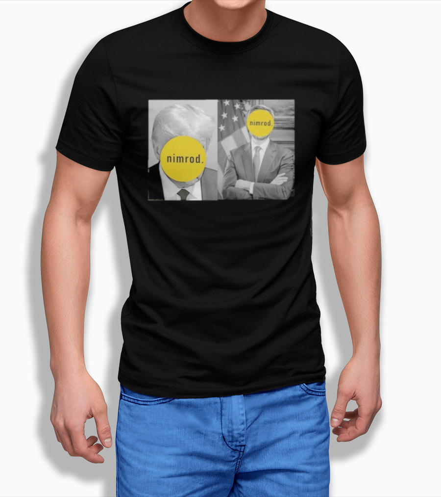 Trump JD Vance Nimrod Yellow Circle Comedy T-Shirt
