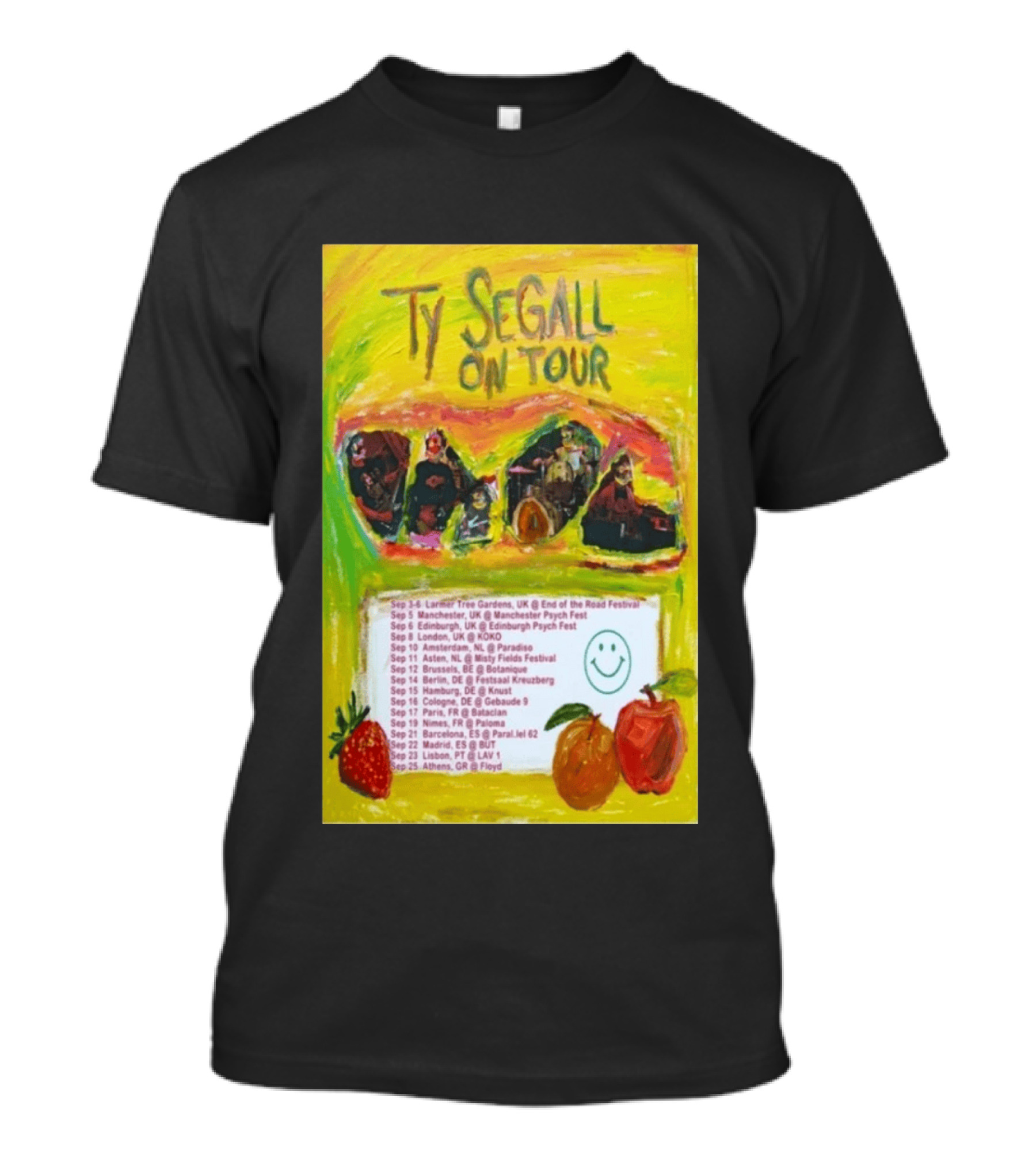 Ty Segall Europe Tour 2026 Larmer Tree Edinburgh Amsterdam Berlin Madrid Athens T-Shirt