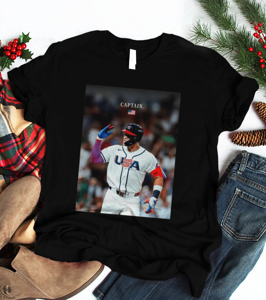 Aaron Judge Captain USA Team 2026 World Baseball T-Shirt