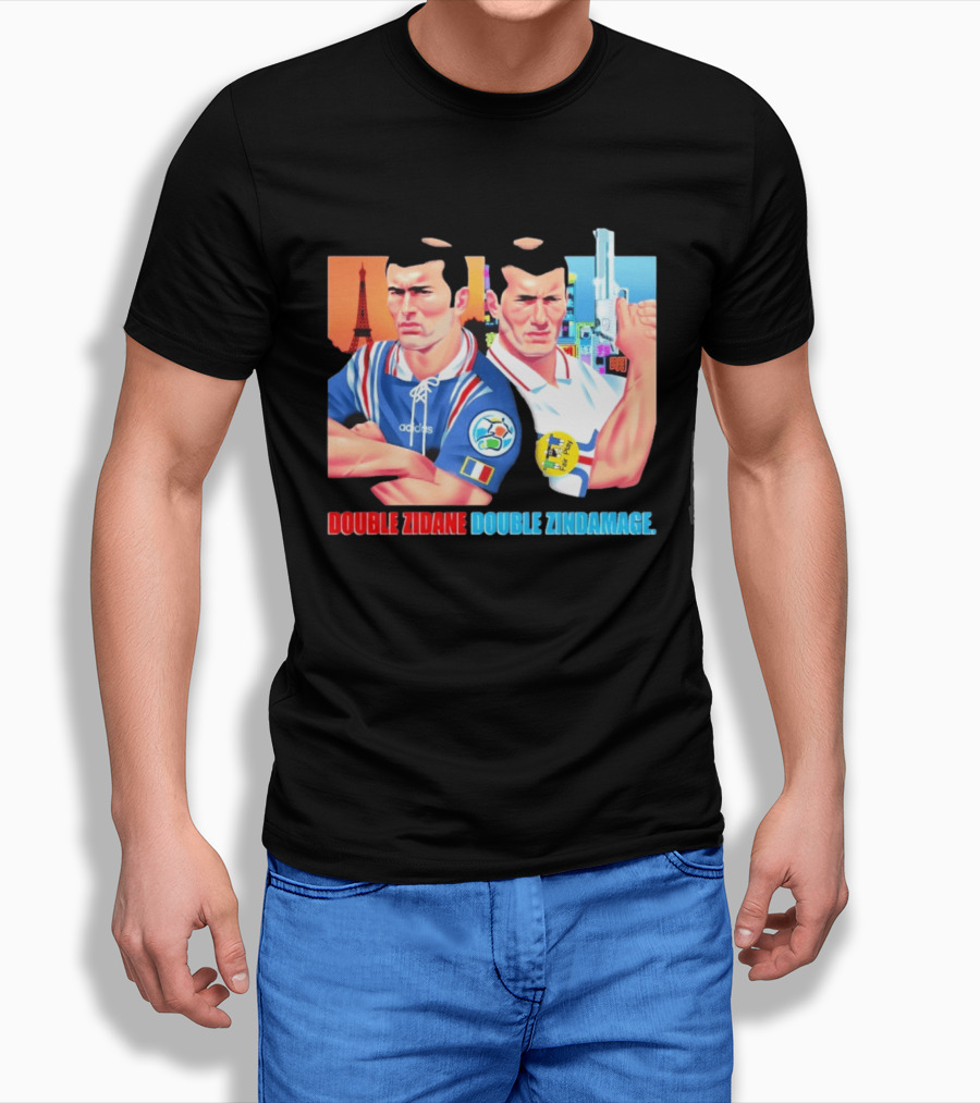 Double Zidane Double Zindamage Hong Kong Pop Up Cult Kits Paris T-Shirt