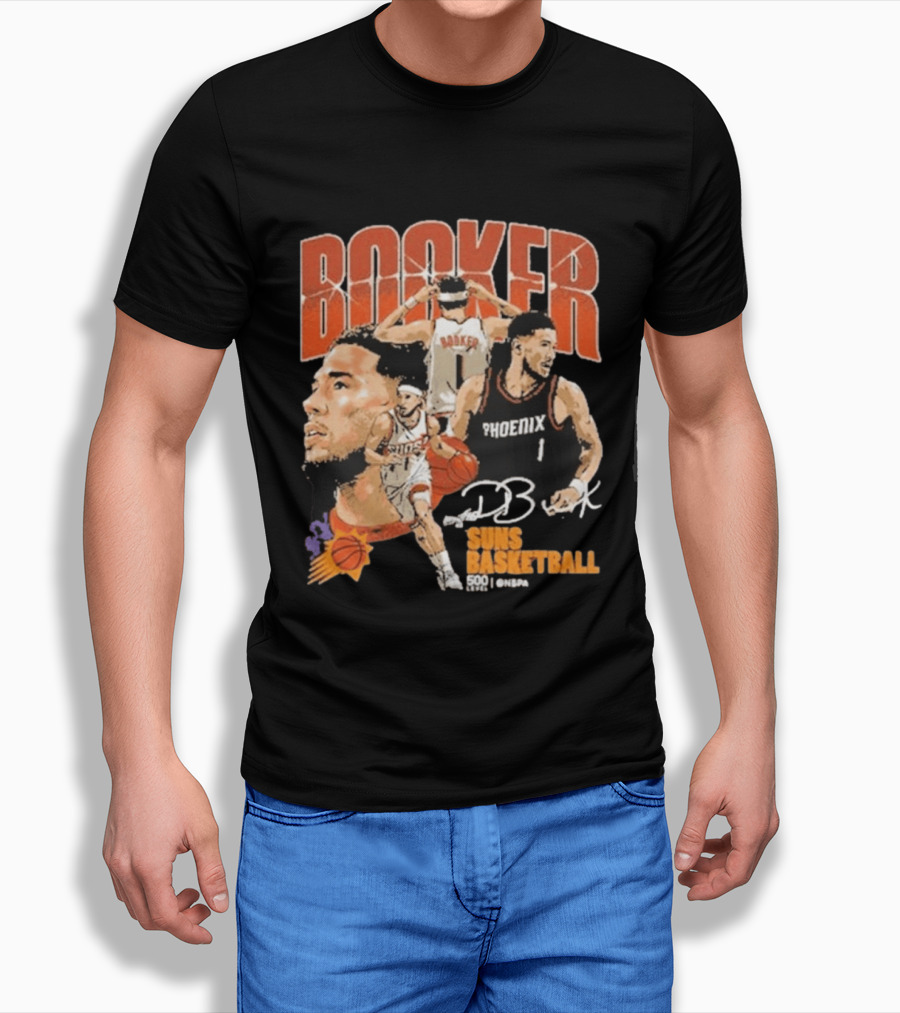 Booker Suns Basketball Phoenix 500 Career Games T-Shirt
