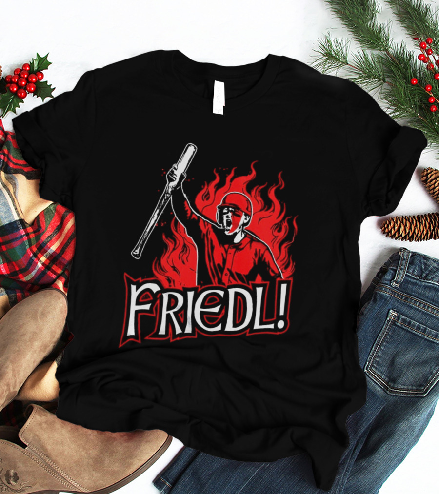 Friedl Awesome Baseball Fire T-Shirt