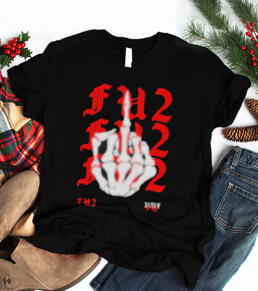 FU2 Middle Finger Three 6 Mafia Master Of Evil T-Shirt