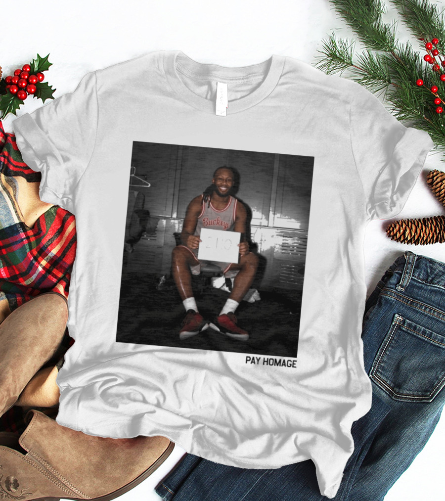 Buckeye Jersey Bruce Thornton 110 Pay Homage Locker Room T-Shirt