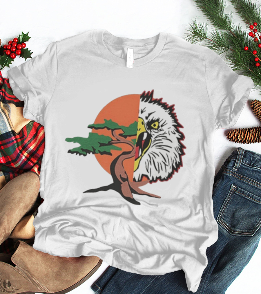 Miyagi Fang Karate Tree Eagle Sunset T-Shirt