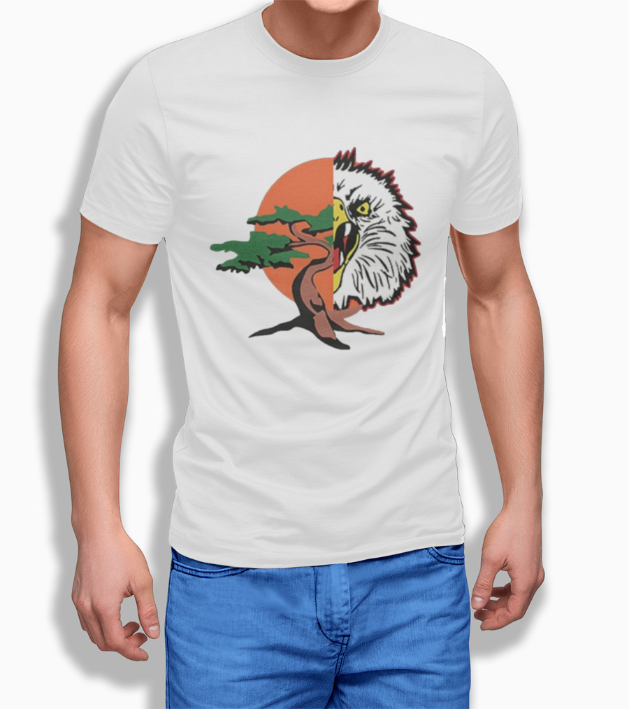 Miyagi Fang Karate Tree Eagle Sunset T-Shirt