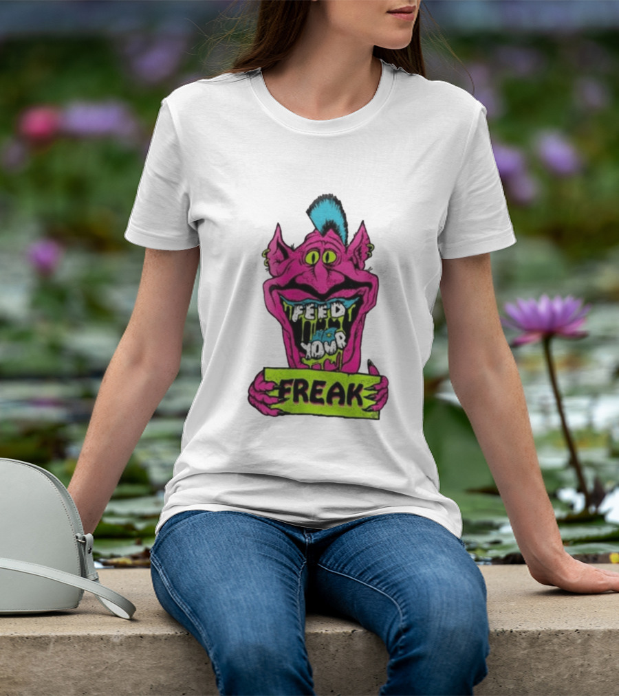 Feed Your Freak Monster Old School Psychedelic Punk T-Shirt
