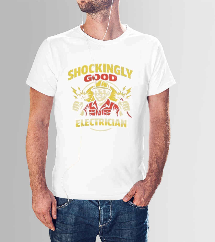 Shockingly Good Electrician Humor Funny Worker T-Shirt