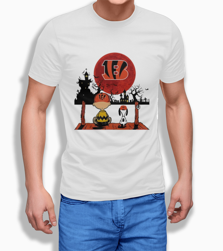 Charlie Brown Snoopy Cincinnati Bengals Halloween 2024 T-Shirt