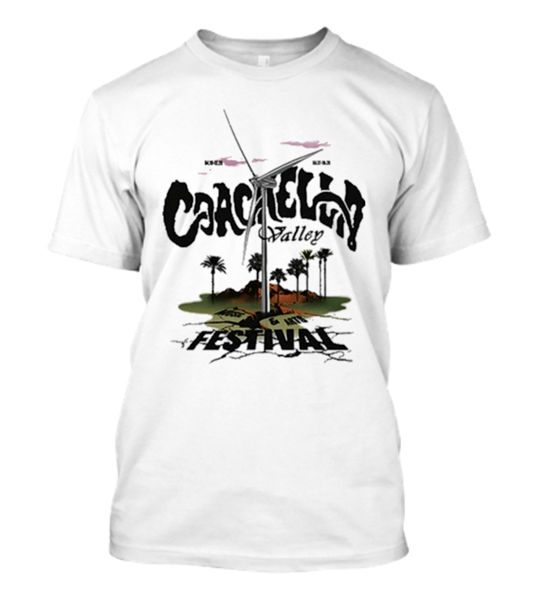 Coachella Valley Festival Fault Line Desert Palm Trees T-Shirt