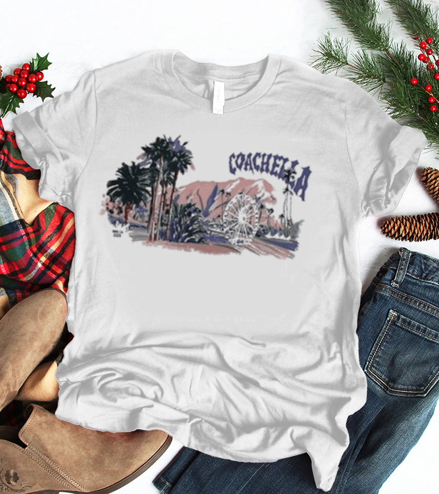 Coachella 2026 Pastel Desert Lineup T-Shirt