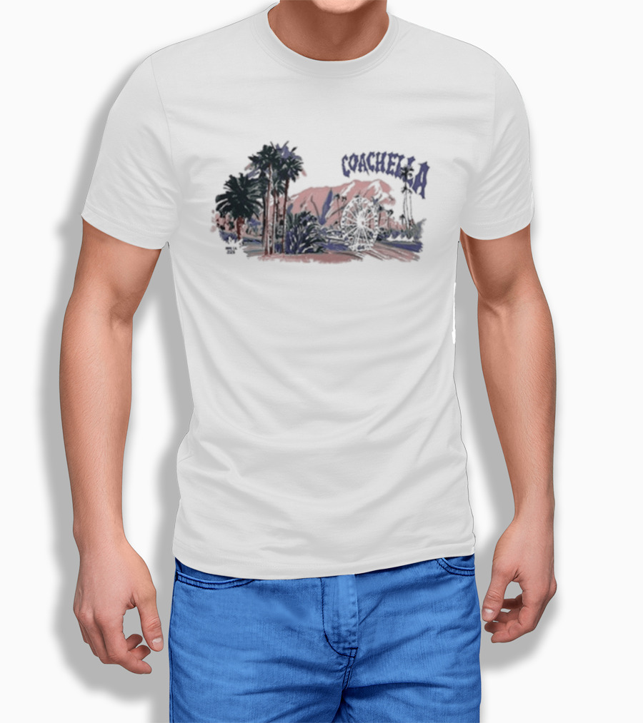 Coachella 2026 Pastel Desert Lineup T-Shirt