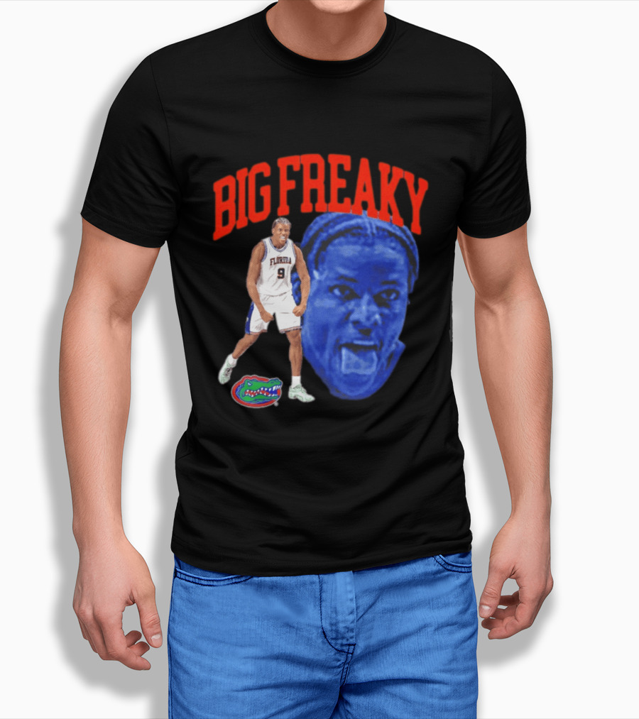 Florida Gators Rueben Chinyelu Big Freaky NBA Player Action T-Shirt