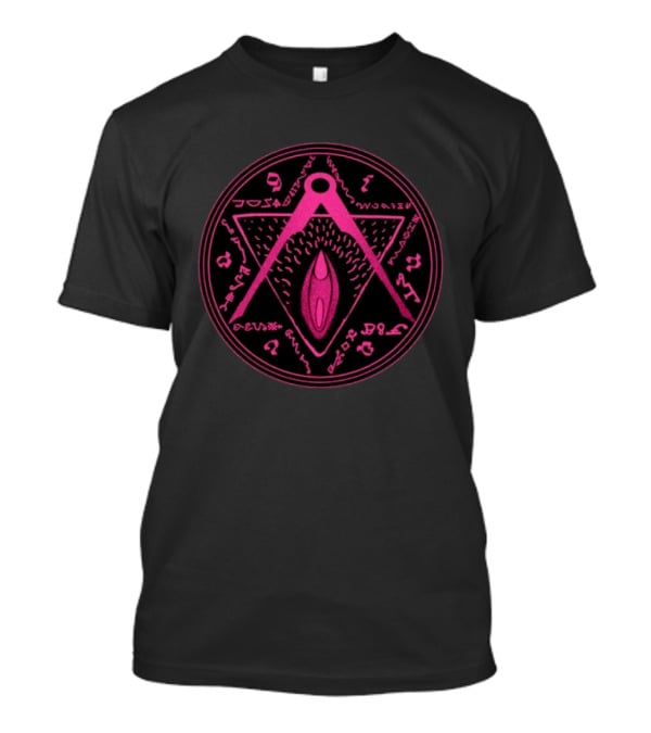 Vaginal Talisman Pink Symbol Mystic Circle T-Shirt