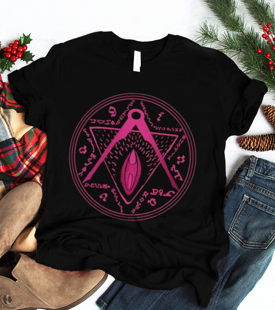 Vaginal Talisman Pink Symbol Mystic Circle T-Shirt
