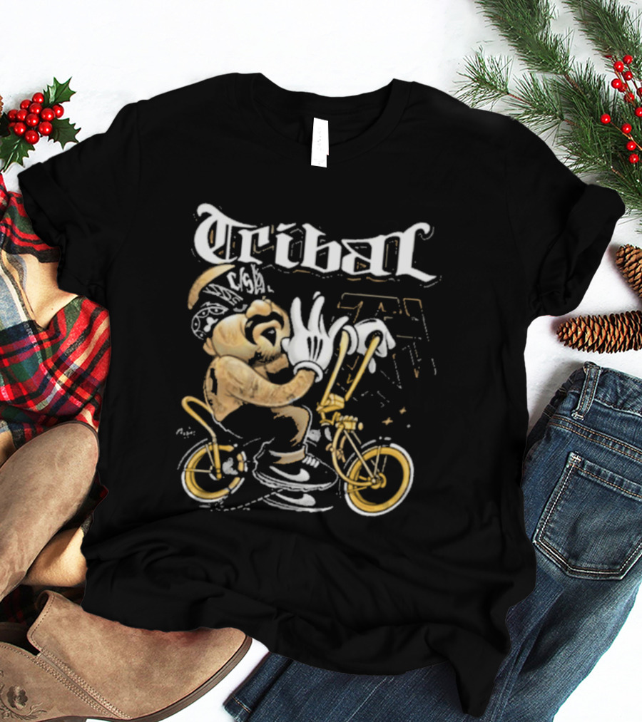 Tribal Origi Bike Character Riding Streetwear T-Shirt