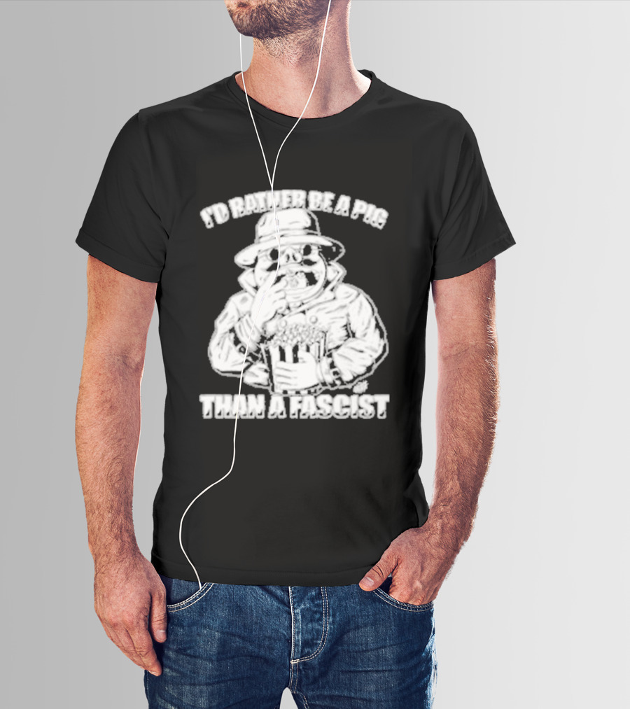I'd Rather Be A Pig Than A Fascist Olafh Ace Porco Rosso Miyazaki T-Shirt