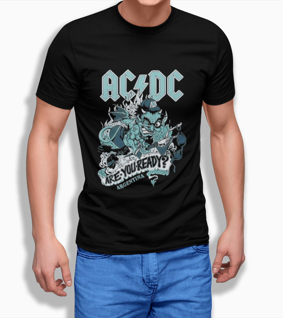 AC DC Are You Ready PWR Up World Tour 2026 Estadio River Plate Buenos Aires Argentina March T-Shirt