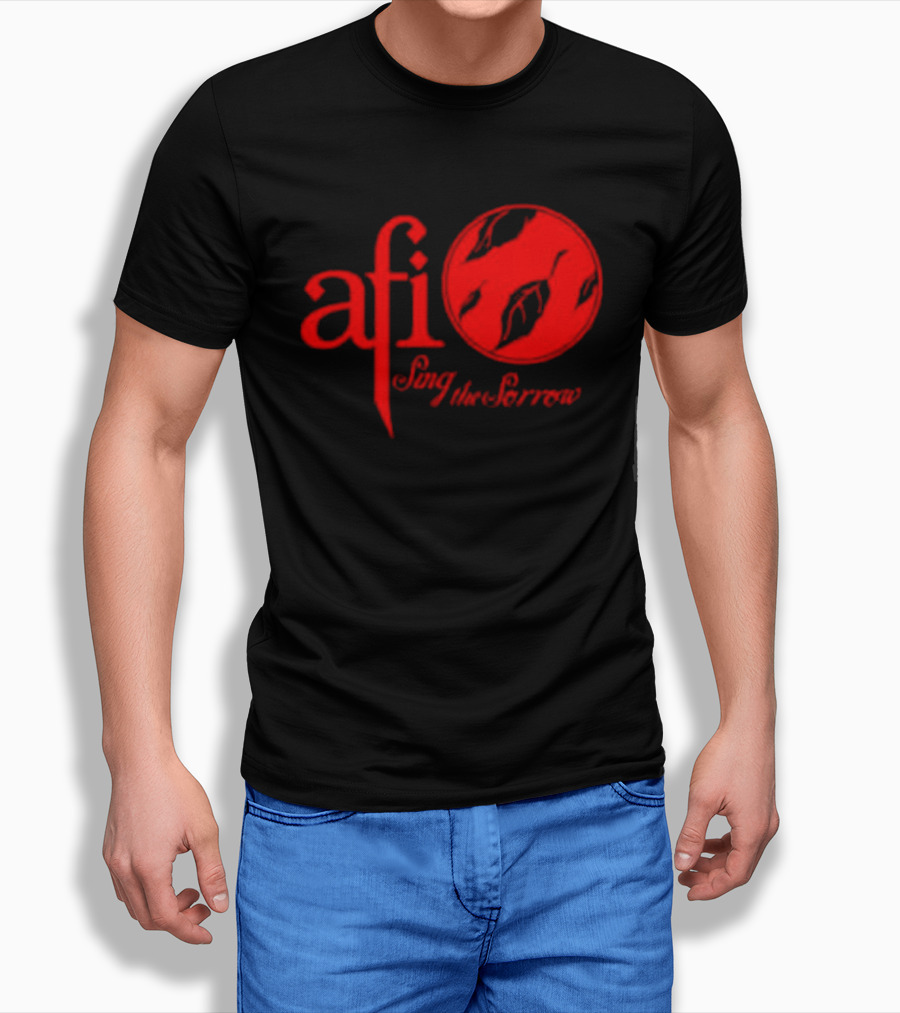 AFI Sing The Sorrow Red Logo And Globe T-Shirt
