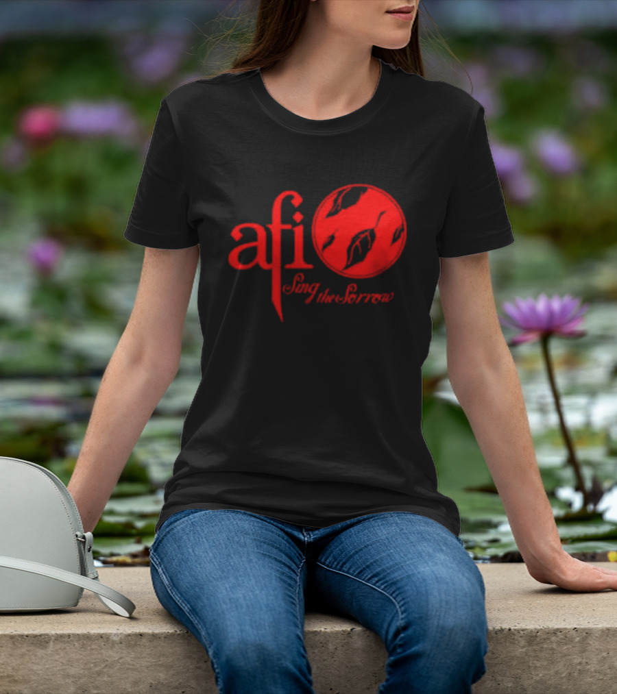 AFI Sing The Sorrow Red Logo And Globe T-Shirt