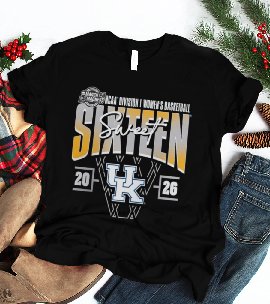 NCAA Women's Basketball March Madness Kentucky Wildcats Sweet Sixteen 2026 T-Shirt